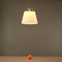 Artemide Tolomeo Mega Suspension Lamp with Black Fabric