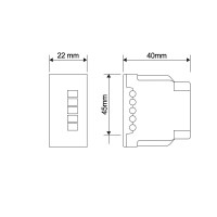 Lampo Dimmer Bluetooth Mono canale con Uscita Taglio di Fase