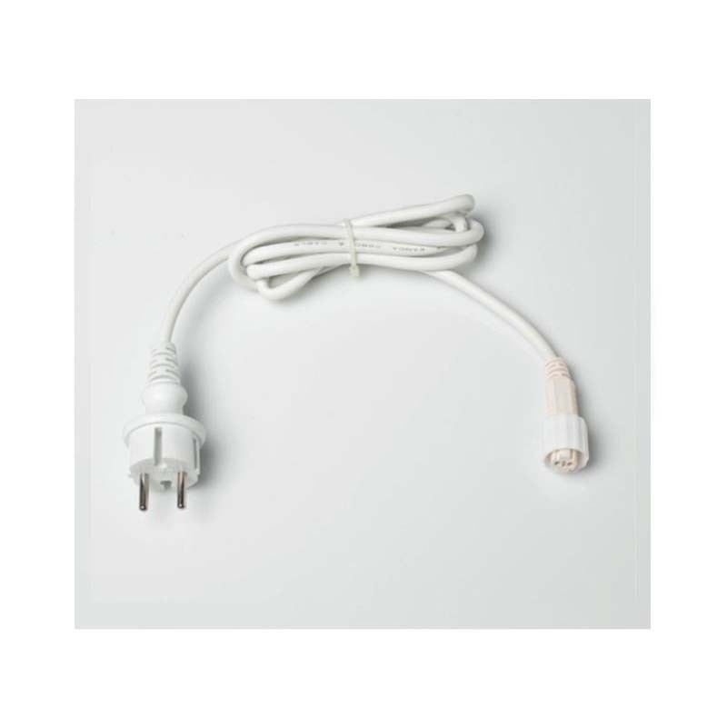 White power cord plug with IP65 FAST-LINK connector for String