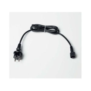 Black power cord plug with IP65 FAST-LINK connector for String