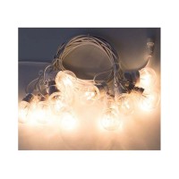 String Light 10 bulbs included 24V Extendable 10m 880lm warm