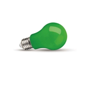 Lampadina Goccia Verde 1W E27 -24V- 90lm Lampadina A60 LED