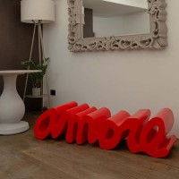 Slide Design AMORE Romantic Decorative Polyethylene Bench By