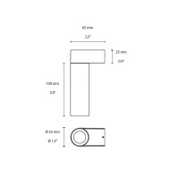Flos C1 Mono Spot Wall Small Ø35 Faretto LED Orientabile By