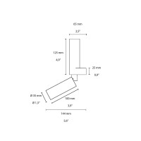 Flos C1 Double Spot Wall Small Ø35 Adjustable LED Spotlight By