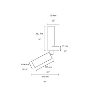 Flos C1 Double Spot Wall Large Ø56 Faretto Doppio LED