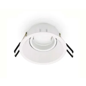 Lampo White Gu10 Adjustable Round Recessed Downlight For LED