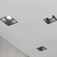 Lampo Black Gu10 Adjustable Square Recessed Downlight For LED