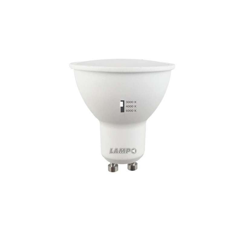 Lampo DIK LED GU10 Lampadina 8W TRICOLOR 240V 120°