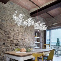 Slamp Hanami Suspension Large LED Dimmable Lamp By Adriano