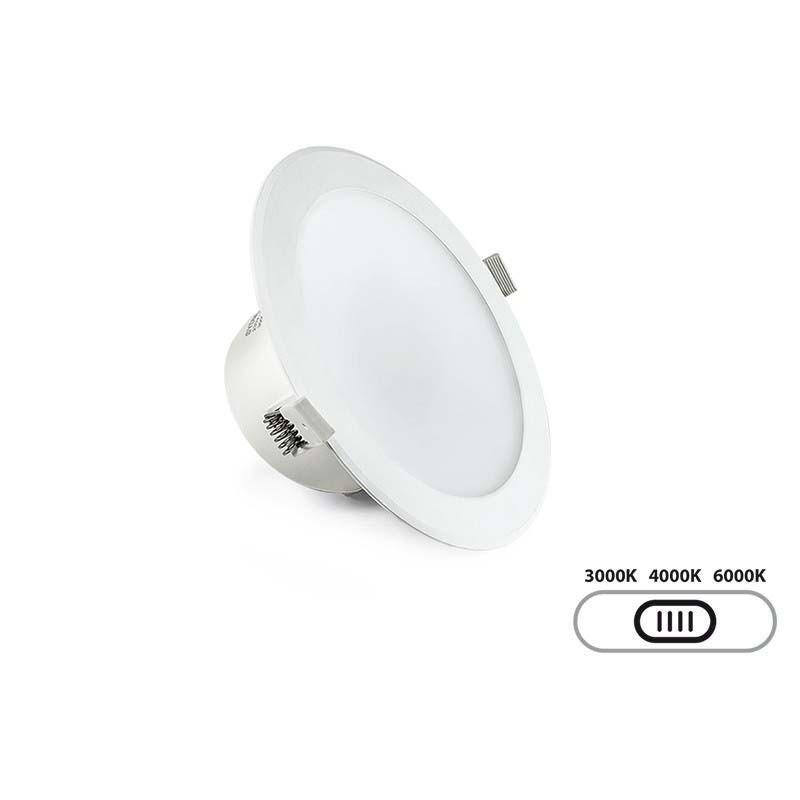 Lampo Faro da incasso LED Tondo SYDNEY TRICOLOR 17W switch integrato