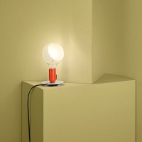 Flos Lampadina LED Table Lamp Orange by Achille Castiglioni