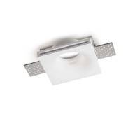 Lampo Ceiling Recessed GU10 Downlight In Plaster Round Flat