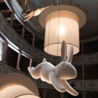 Karman Wow! Lampada a Sospensione con Coniglio Bianco