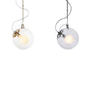 Artemide Miconos Dimmable Suspension Lamp in Crystal By Ernesto