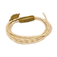 Twisted Cable 200 cm 250V 2A with Switch White