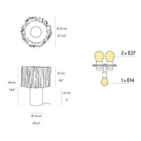 Slamp Accordéon Lampada LED da Tavolo con Doppia Accensione da