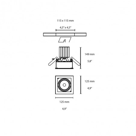 Flos Battery Trim Small 1L Adjustable Recessed LED Spotlight