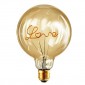 LED Curved Vintage Lamp Globe D.125 LOVE DOWN E27 5W 2000K