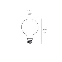 Lampo Lampadina Globo Ø95 LED E27 17W Filamento Milky