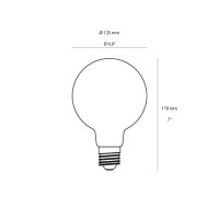 Lampo Lampadina Globo Ø125 LED E27 17W Filamento Milky