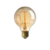 Lampadina Vintage G95 40W globo E27 filamento carbonio