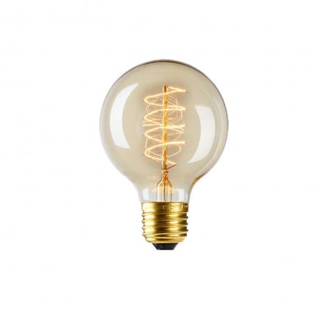 Vintage 40W globe bulb G80 E27 carbon filament