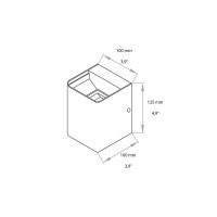 Lampo UP & DOWN 12W Biemission LED Cube Wall Lamp with Dual