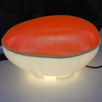 Oluce Pill-Low Bianco Azzurro Lampada Cuscino da Terra per