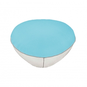 Oluce Pill-Low Bianco Azzurro Lampada Cuscino da Terra per