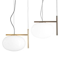 Oluce Alba 466 Single Suspension Lamp With Diffused Light