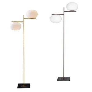 Oluce Alba 383 Double Dimmable Floor Lamp With Diffused Light