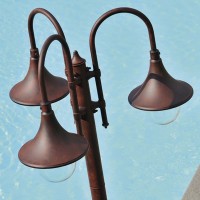 Sovil Lampara Palo Three Lights E27 Floor Lamp In Aluminum For