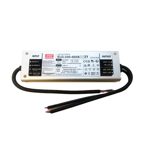 Meanwell Power Supply ELG-240-48AB 3Y 240W 48V 5A IP65 Dimmable