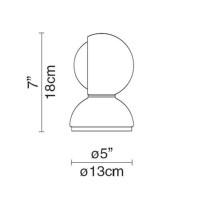Artemide Eclisse E14 25W Table Lamp White By Vico Magistretti