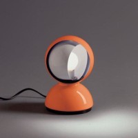 Artemide Eclisse E14 25W Table Lamp Orange By Vico Magistretti