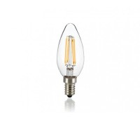 Ideal Lux Classic E14 LED Bulb 4W Olive 430lm Dimmable 3000K Transparent Glass