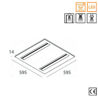 Novalux Pannello SCHOOL 20W UGR CRI90 LED 3262lm 600x600mm