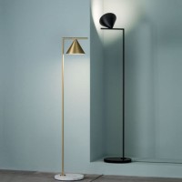 Flos Captain Flint LED Lampada da Terra Ottone Spazzolato/Marmo