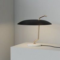 Astep Model 537 LED Table Lamp in Brass for Indoor By Gino