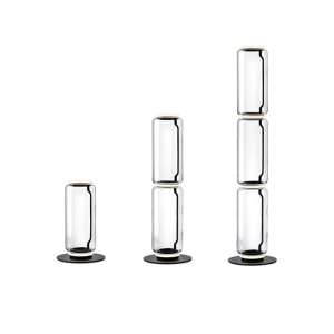 Flos Noctambule Led Floor Lamp Glass High Cylinders by