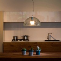 Martinelli Luce Bubbles Semisphere LED Suspension Lamp for