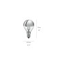 Ideal Lux Sphere Bulb E14 LED 4W 260lm 3000K Chrome Glass