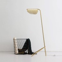 Petite Friture Mediterranea Floor Lamp in Perforated Brass By
