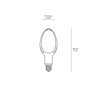 Duralamp Lampada LED Ellissoidale 50W High Power a Effetto Sodio