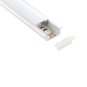 Lampo Aluminum Recessed Profile Kit 2 Meters For Strip Led