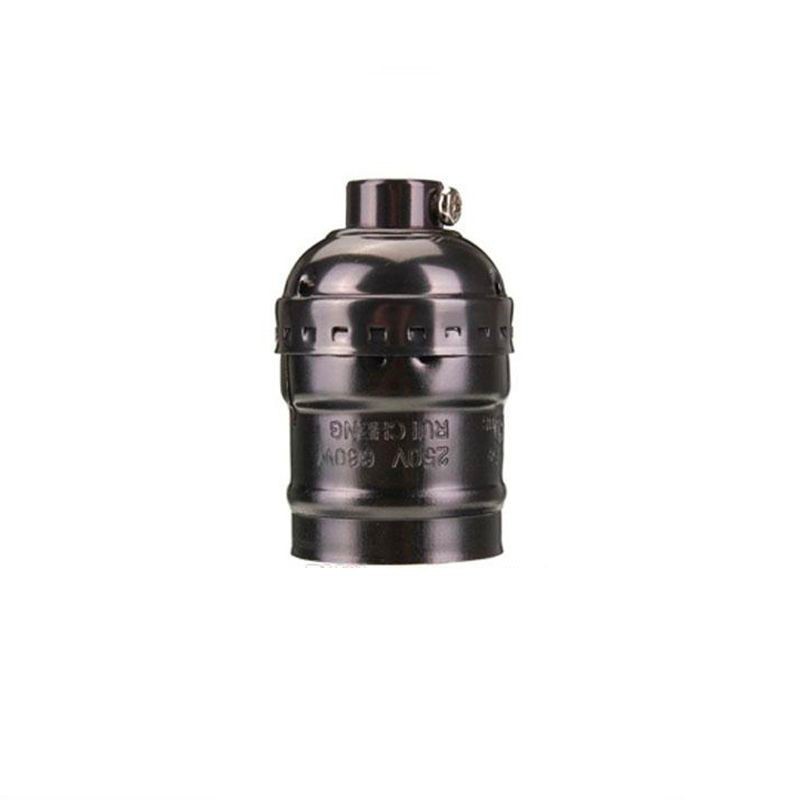 E27 Metal Lamp holder vintage Black anthracite