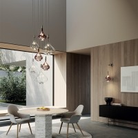 Lodes Sky-Fall Dimmable LED Suspension Lamp in Glass for Indoor