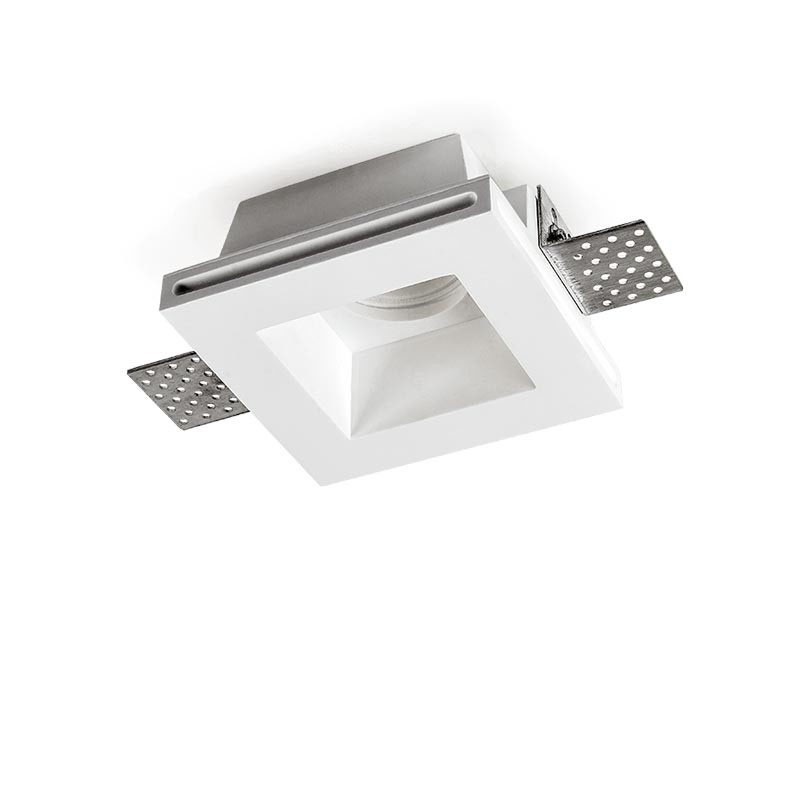 Lampo Ceiling Recessed GU10 Downlight In Plaster Square For LEDs