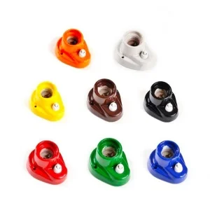 Portalampada Vintage E27 in Porcellana Base Curva con